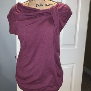 Short-sleeved Purple Sweater